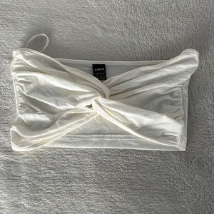 White twisted tube top